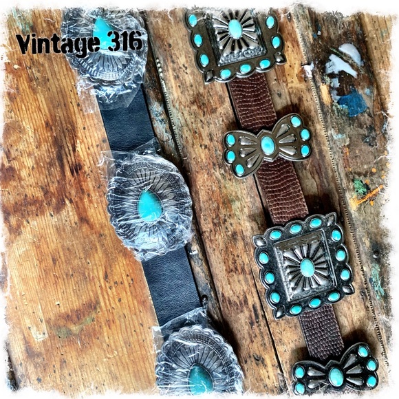 LAST ONE ~ Turquoise Concho Belt - Picture 2 of 5